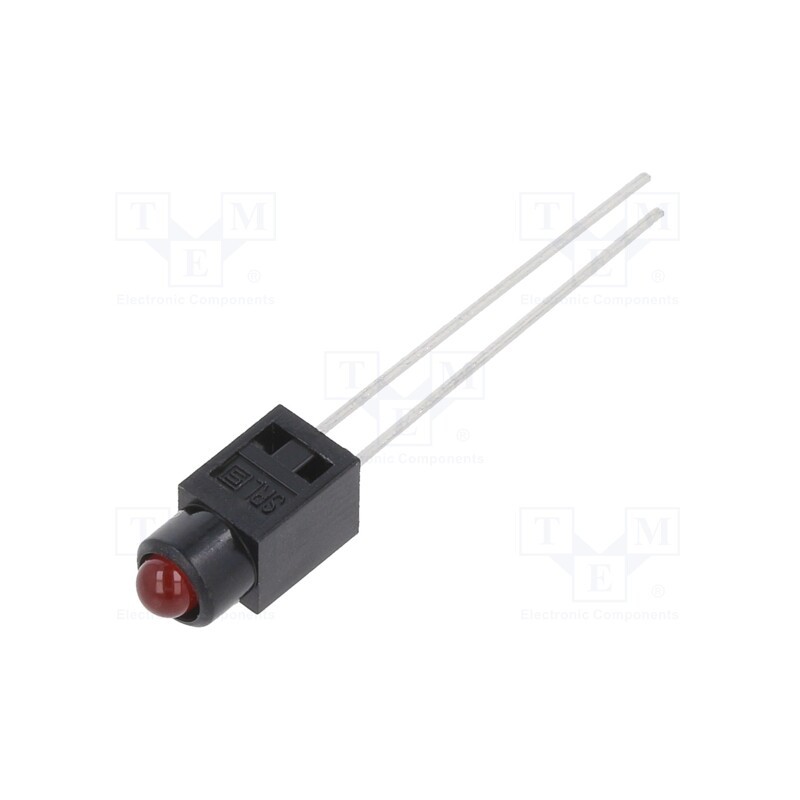 10 pcs : 35.134 - LED, in housing, red, 3mm, No.of diodes: 1, 30mA, Lens: red, 60°, 3V