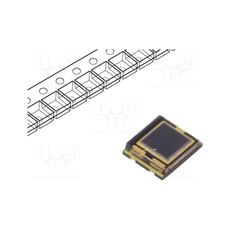 10 pcs : TEMD5080X01 - PIN photodiode, SMD, 940nm, 350÷1100nm, 130°, flat, blue