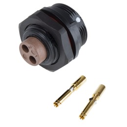 1 pcs - RS PRO Circular Connector, 2 Contacts, Panel Mount, Socket, Female, IP68