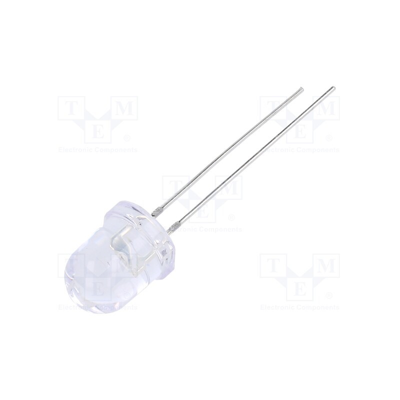 10 pcs : NTE30130 - IR transmitter, 8mm, transparent, 50°, λp max: 940nm, THT, 20mA