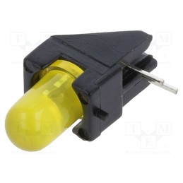 10 pcs : 2350.7031000000002 - LED, in housing, yellow, 5mm, No.of diodes: 1, 20mA, 60°, 15÷30mcd