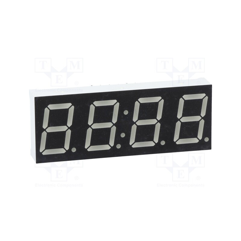 10 pcs : OPD-Q5620G-BW - Display: LED, 7-segment, 14.2mm, 0.56', No.char: 4, green, 8mcd
