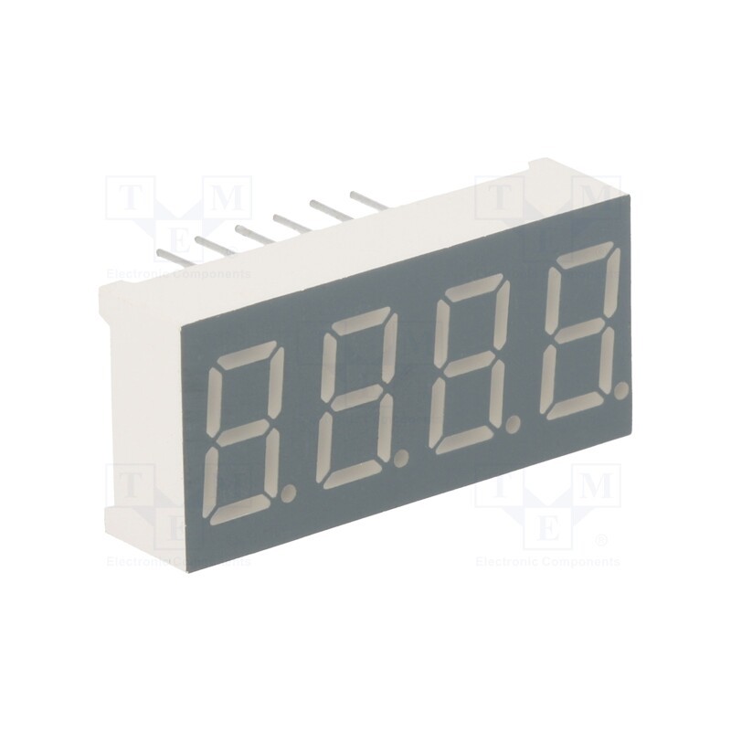 10 pcs : FYQ-3641BUHR-21 - Display: LED, 7-segment, 9.2mm, 0.36', No.char: 4, red, 30÷60mcd