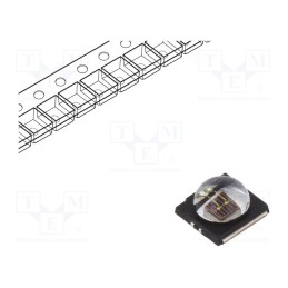 10 pcs : PK2S-2LJE-A - IR transmitter, 3535, 840÷870nm, transparent, 350mW, 140°, SMD