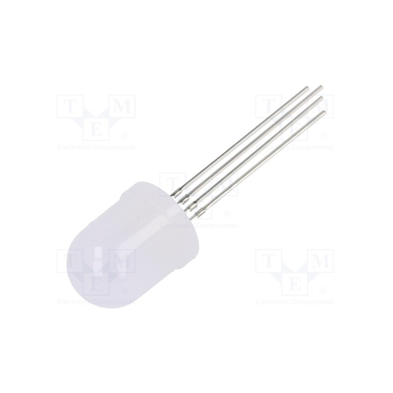 10 pcs : OSTAMAA132A - LED, 10mm, RGB, 30°, Front: convex, 1.8÷2.6/2.9÷3.6/2.9÷3.6V, 108mW