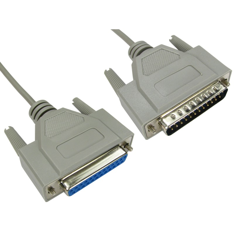 1 pcs - RS PRO Male 25 Pin D-sub to Female 25 Pin D-sub Serial Cable, 1m