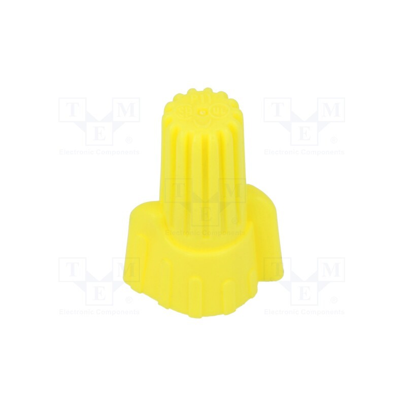 50 pcs : 2299508-1 - Quick splice, Twist Splice, 18AWG÷10AWG, screwed, yellow, 600V