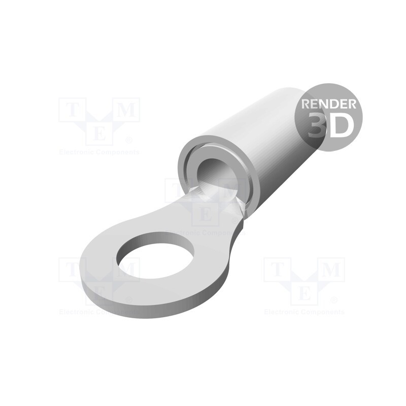 10 pcs : 2-35109-1 - Tip: ring, Ø: 5mm, 2.62÷6.64mm2, crimped, for cable, insulated, PIDG