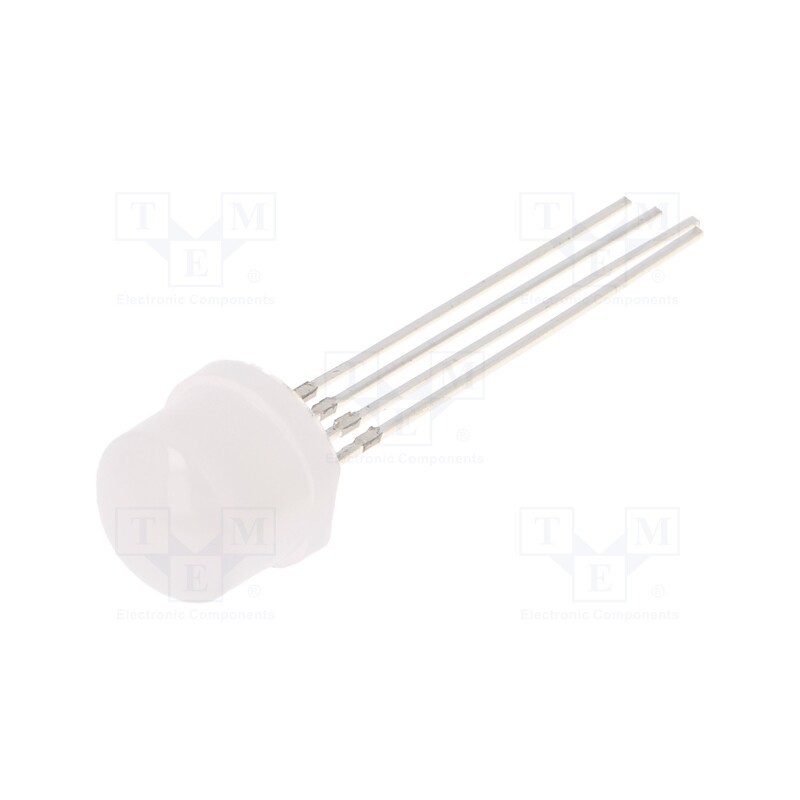 10 pcs : OSTAMC87A2A - LED, 8mm, RGB, 100°, Front: convex, 2.1÷2.6/2.9÷3.4V, No.of term: 4