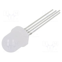 10 pcs : OSTAMC8132A - LED, 8mm, RGB, 30°, Front: convex, 1.8÷2.6/2.9÷3.6/2.9÷3.6V, 108mW
