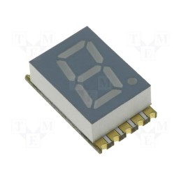 10 pcs : KCSA02-105 - Display: LED, 7-segment, 5.08mm, 0.2', No.char: 1, red, 8÷30mcd, SMD