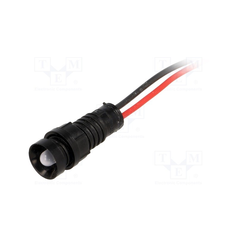 10 pcs : LB-D5-220DC - Indicator: LED, recessed, blue, 220VDC, Ø11mm, IP40, leads 300mm
