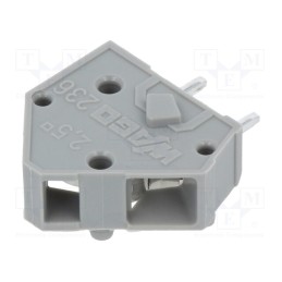 20 pcs : 236-401 - PCB terminal block, angled 45°, 5.08mm, ways: 1, on PCBs, terminal
