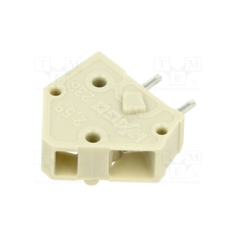 20 pcs : 236-743 - PCB terminal block, angled 45°, 5mm, ways: 1, on PCBs, 0.08÷2.5mm2