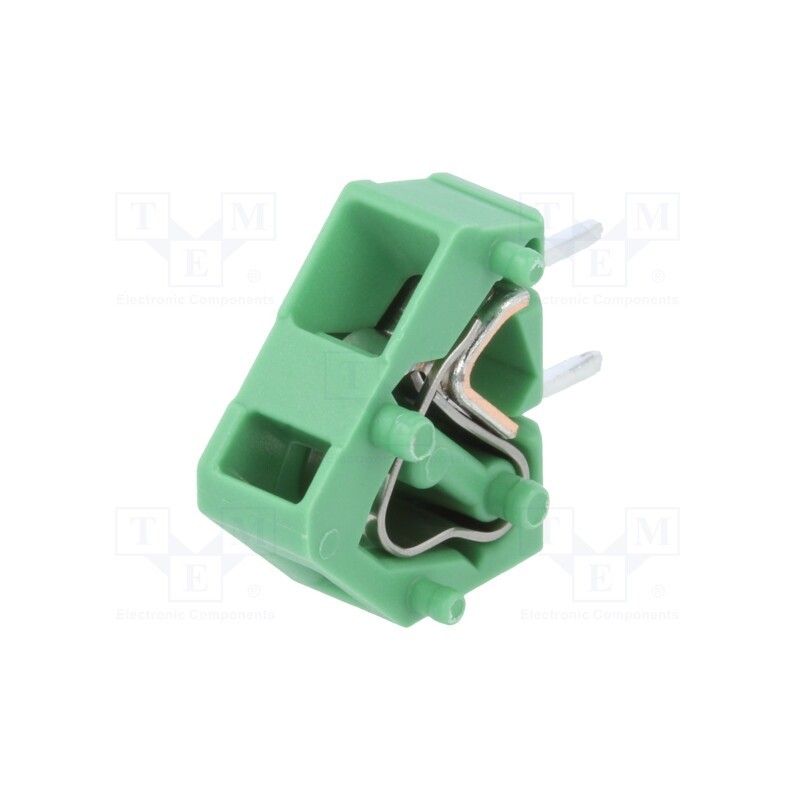 20 pcs : 236-745 - PCB terminal block, angled 45°, 5mm, ways: 1, on PCBs, 0.08÷2.5mm2