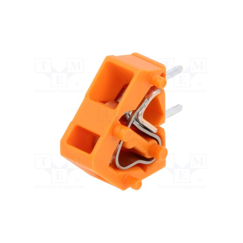 20 pcs : 236-746 - PCB terminal block, angled 45°, 5mm, ways: 1, on PCBs, 0.08÷2.5mm2