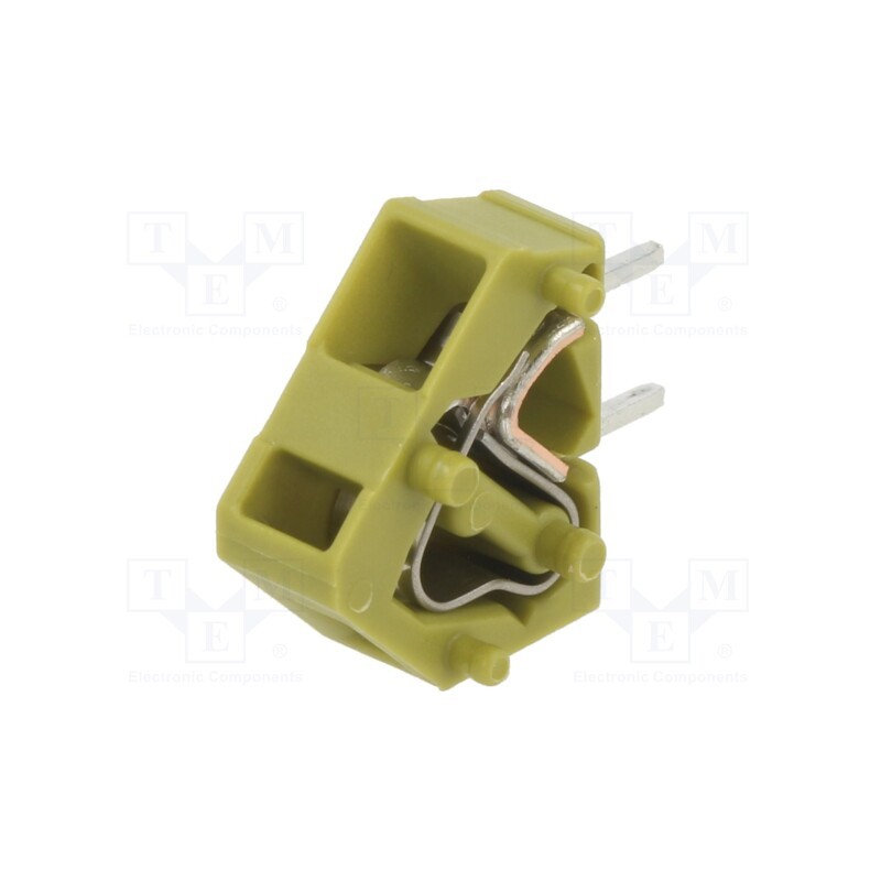 20 pcs : 236-747 - PCB terminal block, angled 45°, 5mm, ways: 1, on PCBs, 0.08÷2.5mm2