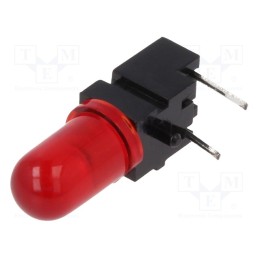 10 pcs : 1806.2030999999999 - LED, in housing, red, 5mm, No.of diodes: 1, 20mA, Lens: red,diffused