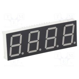 10 pcs : KW4-801CGB - Display: LED, 7-segment, 20.4mm, 0.8', No.char: 4, yellow-green