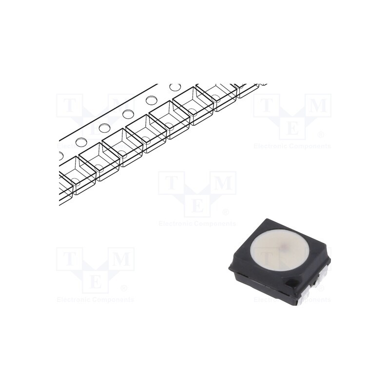 10 pcs : ASMB-BTE1-0B332 - LED, SMD, 3528,PLCC4, RGB, 3.5x2.8x1.9mm, 110°, 20mA, 78/90/90mW
