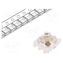 10 pcs : PP6N-3LFE - Power LED, RGB, 140°, 350mA, λd: 460÷465nm,520÷530nm,620÷630nm