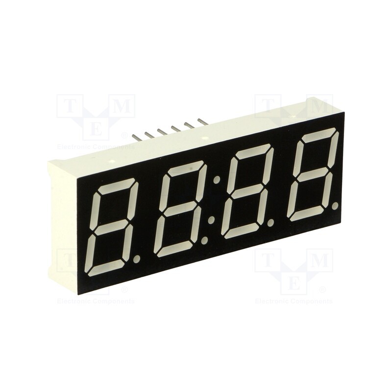 10 pcs : OPD-Q5620LE-BW - Display: LED, 7-segment, 14.2mm, 0.56', No.char: 4, red, 60mcd, anode