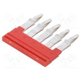 10 pcs : 2460790000 ZQV 4N/5 RD - Comb bridge, ways: 5, red, A series