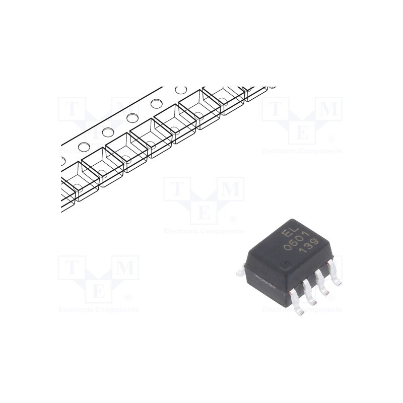10 pcs : EL0501(TA) - Optocoupler, SMD, Ch: 1, OUT: transistor, 3.75kV, 1Mbps, SOP8, 1kV/μs