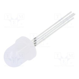 10 pcs : OSTAMC8162A-VV - LED, 8mm, RGB, 60°, Front: convex, 3÷15V, No.of term: 4, Pitch: 1.25mm
