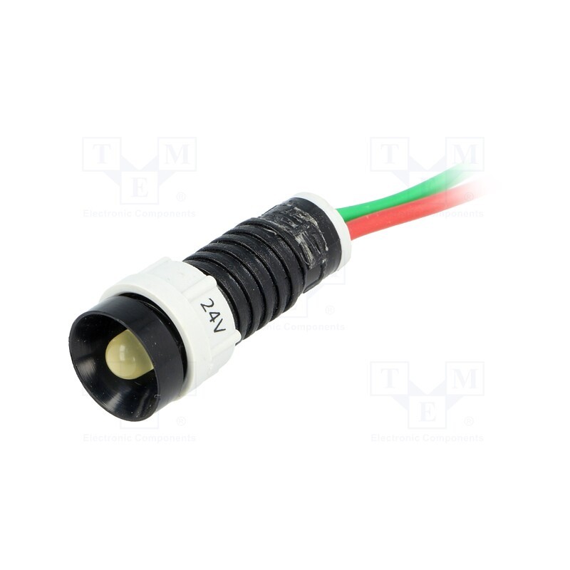 10 pcs : LY-D5-24AC/DC - Indicator: LED, recessed, yellow, 24VDC, 24VAC, Ø11mm, IP40, plastic