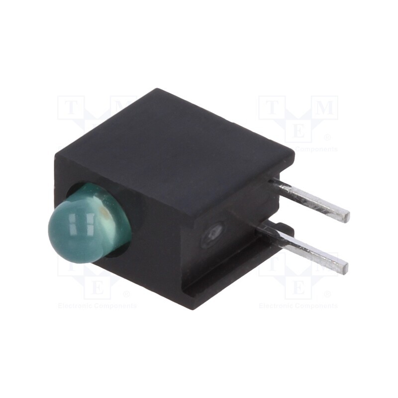 10 pcs : HLMP-1790-A00A2 - LED, in housing, green, 3mm, No.of diodes: 1, 2mA, 50°, 1.9÷2.2V