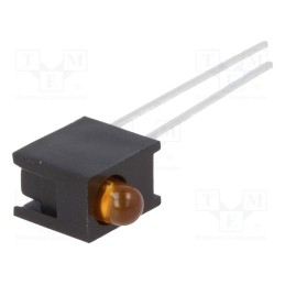 10 pcs : HLMP-1401-D00A1 - LED, in housing, yellow, 3mm, No.of diodes: 1, 10mA, 60°, 1.5÷2.4V