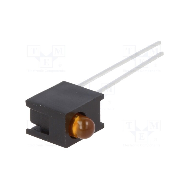 10 pcs : HLMP-1401-D00A1 - LED, in housing, yellow, 3mm, No.of diodes: 1, 10mA, 60°, 1.5÷2.4V