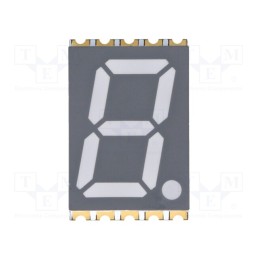 10 pcs : OPS-S5620LE - Display: LED, 7-segment, 14.2mm, 0.56', No.char: 1, red, 10÷50mcd