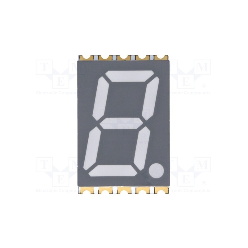 10 pcs : OPS-S5620LE - Display: LED, 7-segment, 14.2mm, 0.56', No.char: 1, red, 10÷50mcd