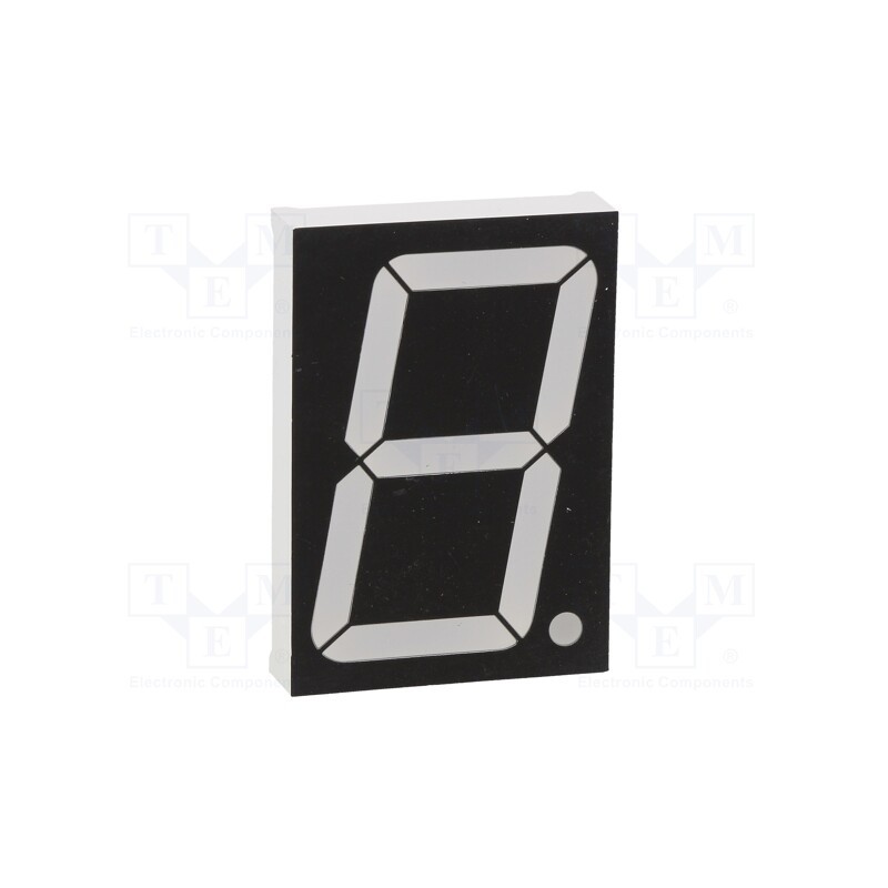 10 pcs : OPD-S15012LB-BW - Display: LED, 7-segment, 38.1mm, 1.5', No.char: 1, blue, 110mcd