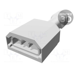 10 pcs : 2-520184-4 - Terminal: flat, 6.3mm, 0.8mm, female, 0.32÷0.82mm2, crimped, tinned