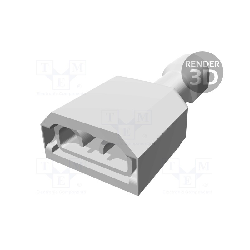 10 pcs : 2-520184-4 - Terminal: flat, 6.3mm, 0.8mm, female, 0.32÷0.82mm2, crimped, tinned