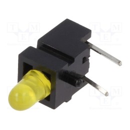 10 pcs : 1806.7031999999999 - LED, in housing, yellow, 2.8mm, No.of diodes: 1, 20mA, 60°, 10÷20mcd