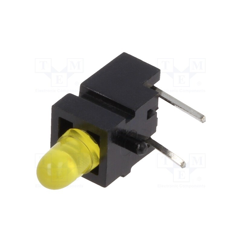 10 pcs : 1806.7031999999999 - LED, in housing, yellow, 2.8mm, No.of diodes: 1, 20mA, 60°, 10÷20mcd