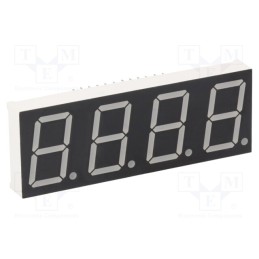 10 pcs : KW4-801CVB - Display: LED, 7-segment, 20.4mm, 0.8', No.char: 4, red, 45÷90mcd