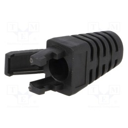 10 pcs : 2532 01 SCHWARZ - RJ45 plug boot, 6mm, black