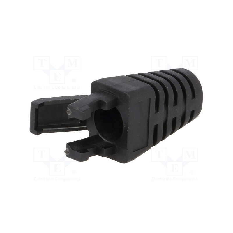10 pcs : 2532 01 SCHWARZ - RJ45 plug boot, 6mm, black