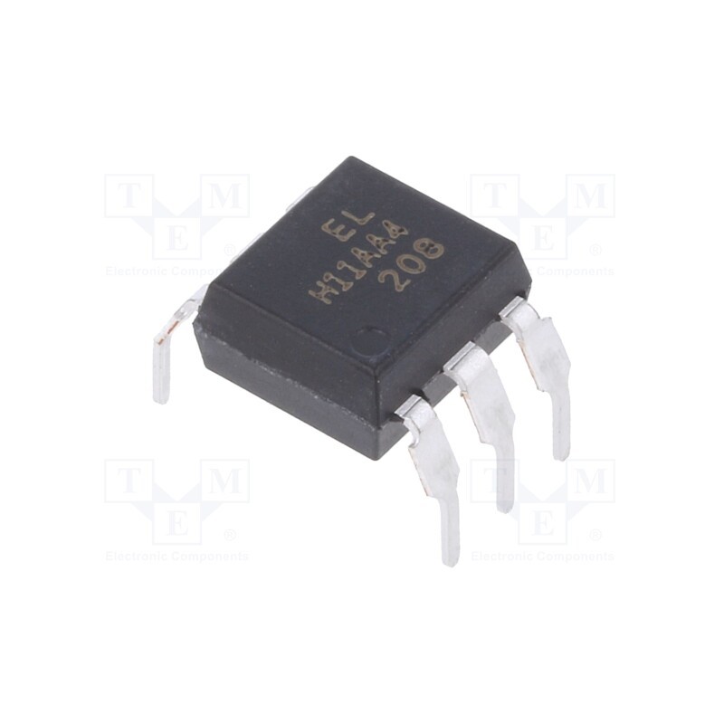 10 pcs : H11AA4M - Optocoupler, THT, Ch: 1, OUT: transistor, Uinsul: 5kV, Uce: 80V, DIP6