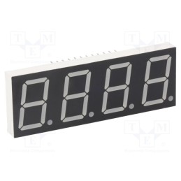 10 pcs : KW4-806AVB - Display: LED, 7-segment, 20.4mm, 0.8', No.char: 4, red, 45÷90mcd