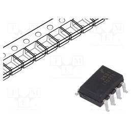 10 pcs : HCPL2531SD - Optocoupler, SMD, Ch: 2, OUT: transistor, 2.5kV, CTR@If: 19-50%@16mA