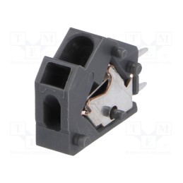 10 pcs : 254-842 - PCB terminal block, angled 45°, 5mm, ways: 1, on PCBs, 0.5÷2.5mm2