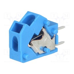 10 pcs : 254-844 - PCB terminal block, angled 45°, 5mm, ways: 1, on PCBs, 0.5÷2.5mm2