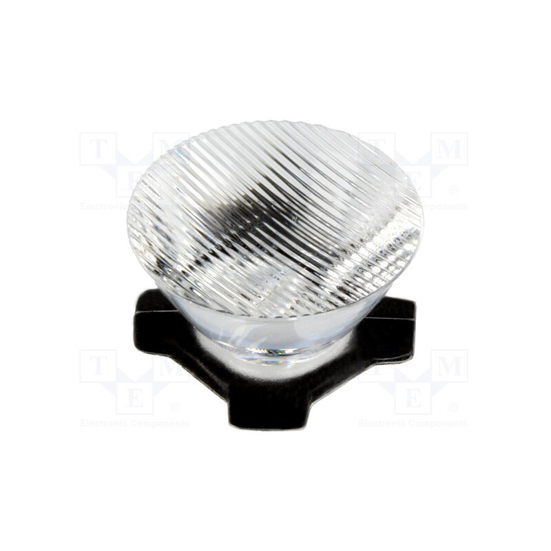 10 pcs : CA11267_HEIDI-O-90 - LED lens, round, transparent, 8/55°, Mounting: adhesive tape