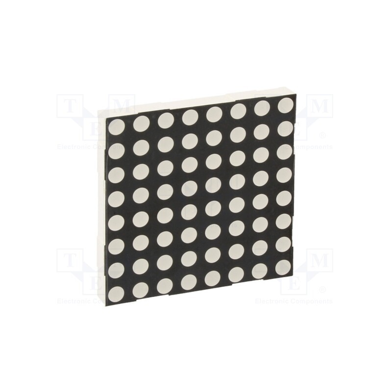 10 pcs : KWM-50881AGB - Display: LED, matrix, 8x8, yellow-green, 3÷6mcd, anode, 60.2x60.2mm